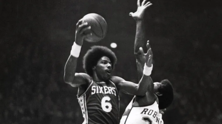 Julius Erving with the 76ers